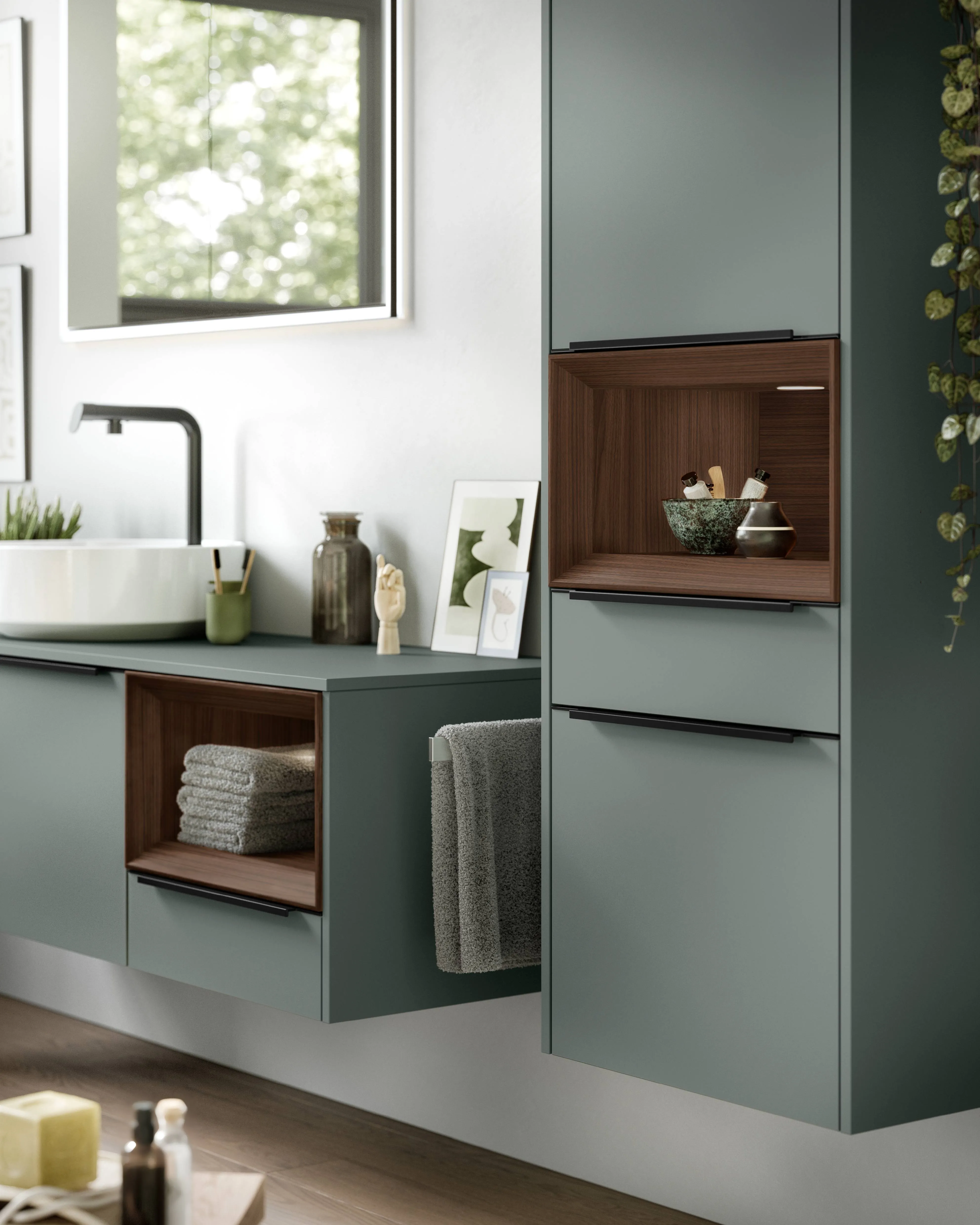Easytouch 964 Lacquered laminate, Mineral green ultra matt — detajl 3