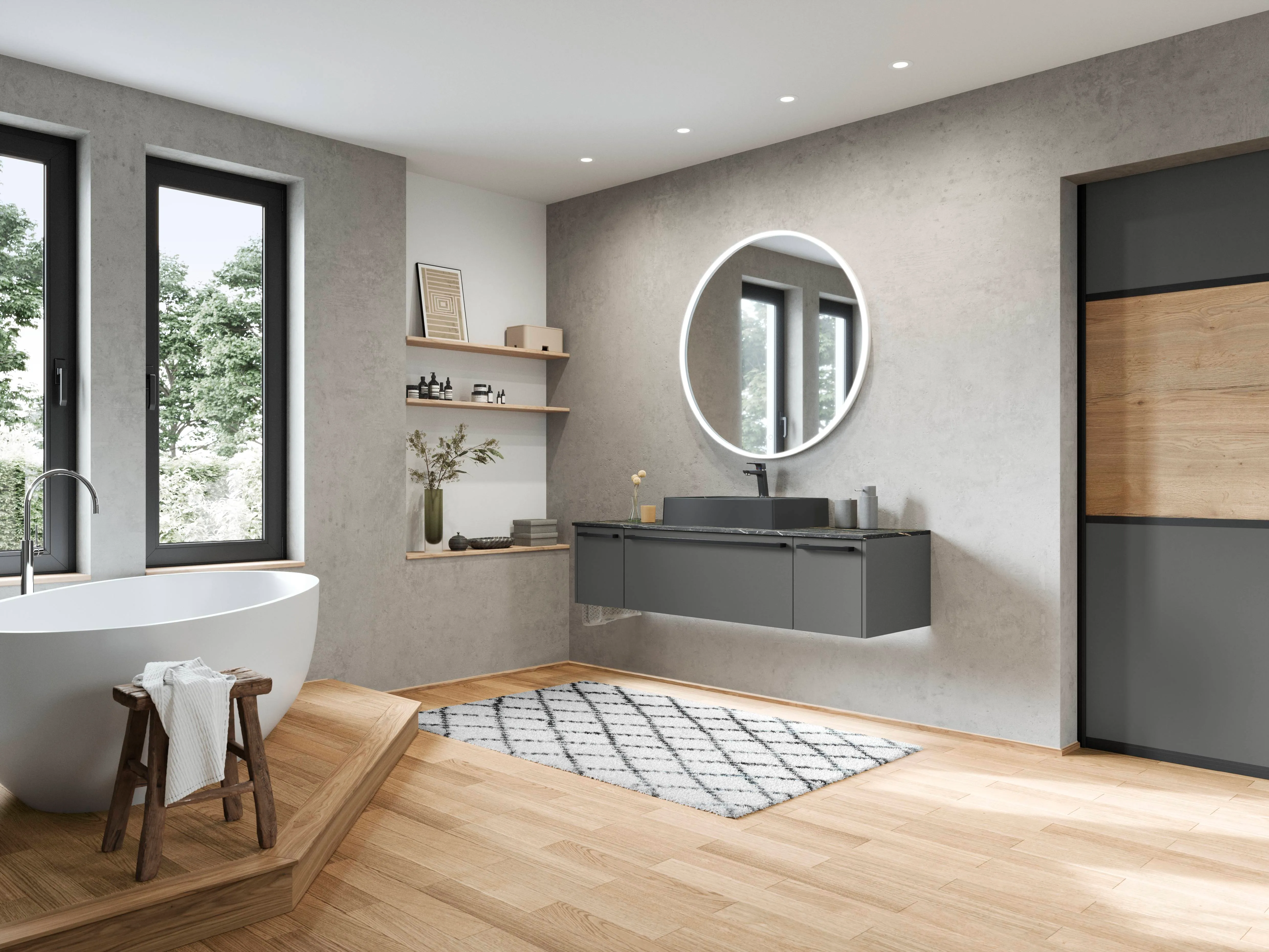 Senso 491 Lacquer, premium honed slate grey — ambient 1