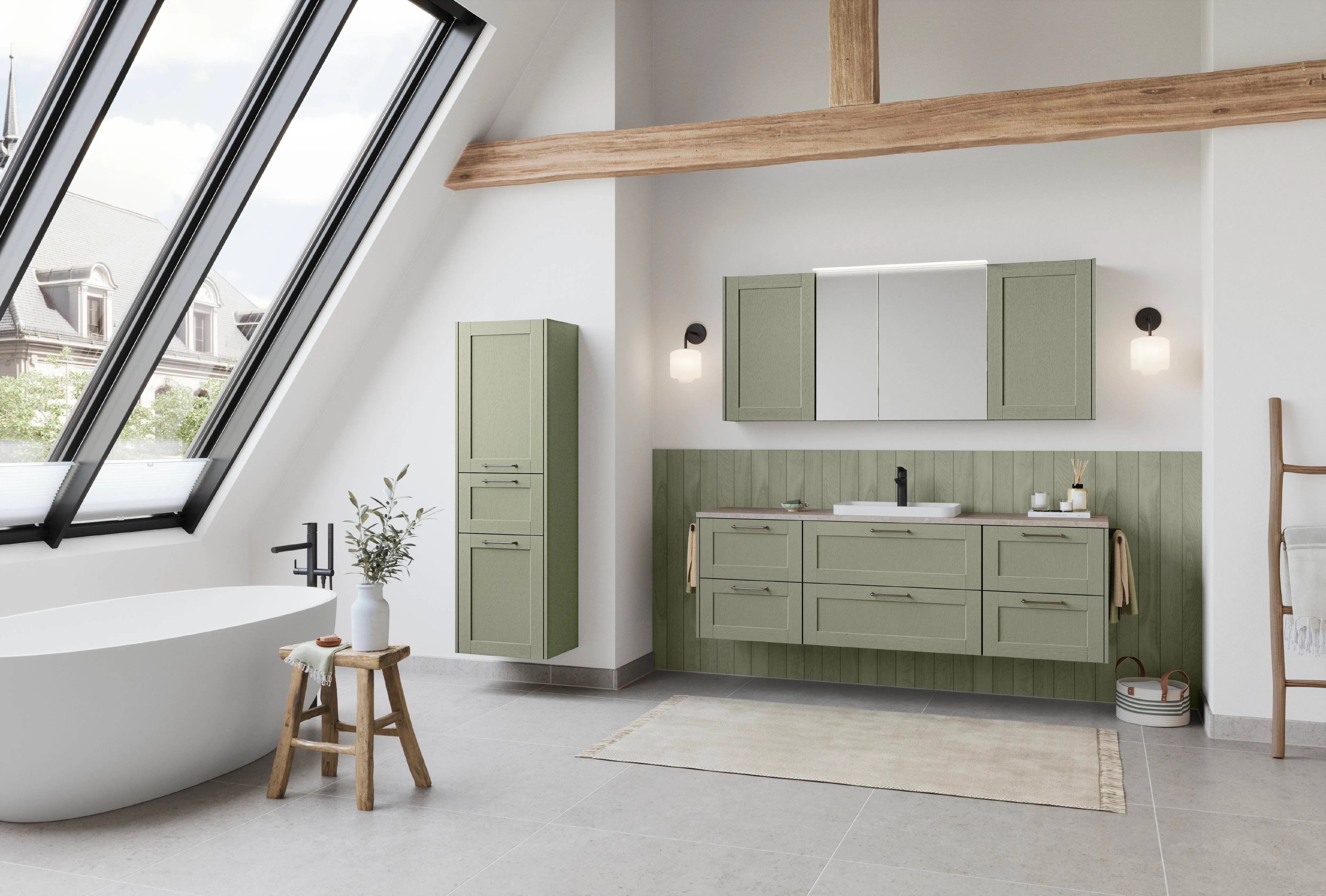Nordic — 617 Lacquered laminate, olive wood texture