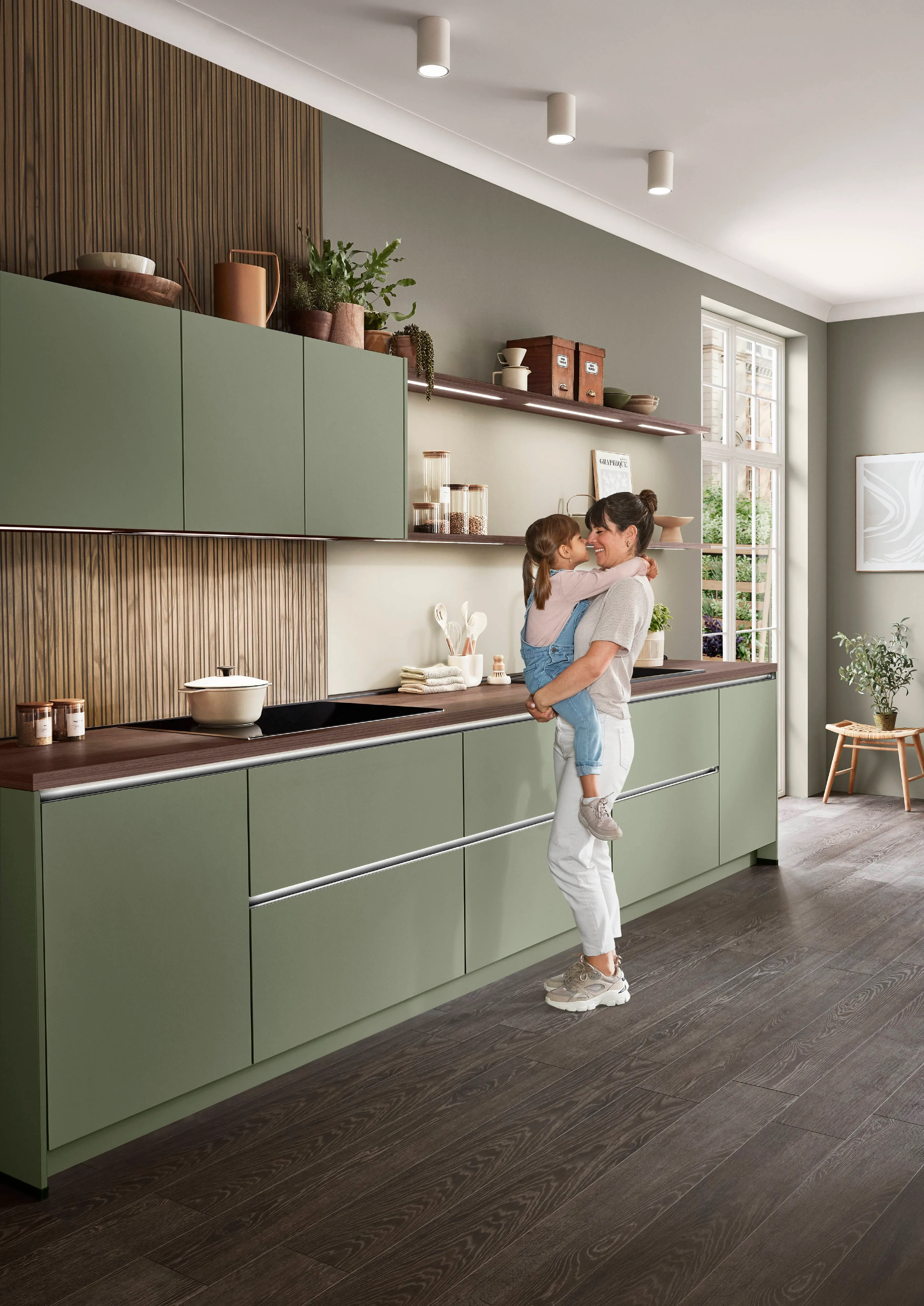 Senso 495 Lacquer, premium honed olive — ambient 8