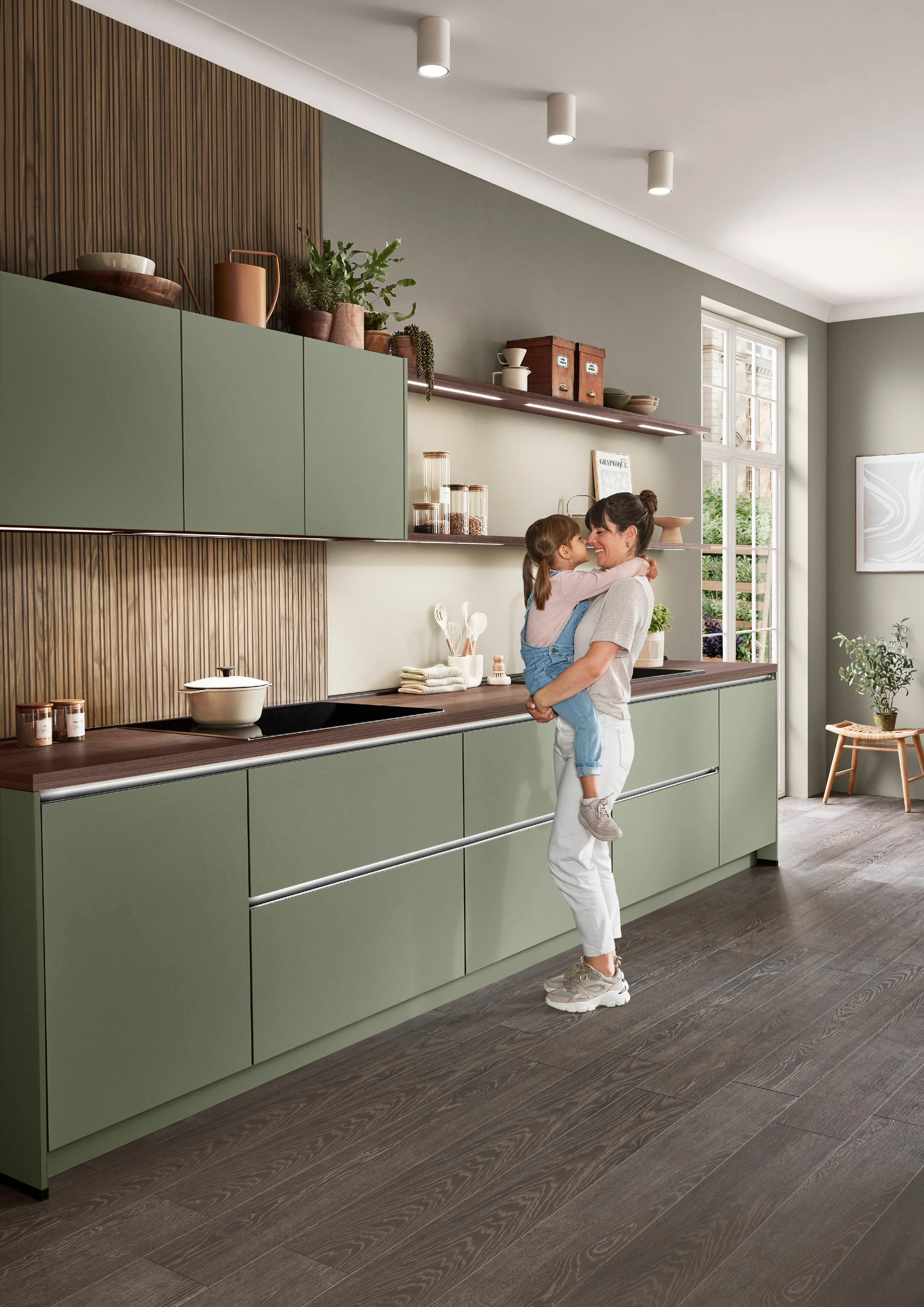 Senso 495 Lacquer, premium honed olive — ambient 9