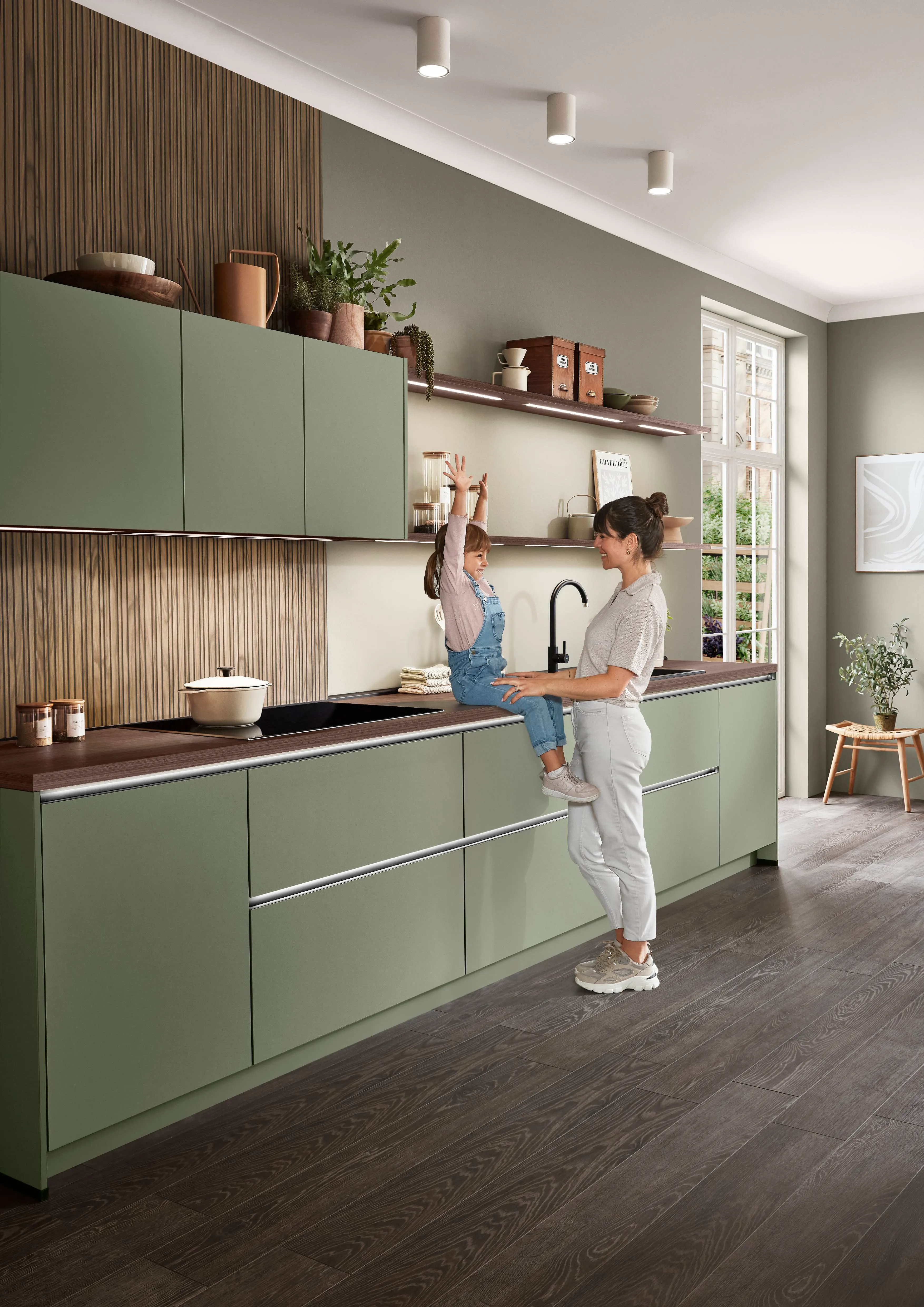Senso 495 Lacquer, premium honed olive — ambient 10
