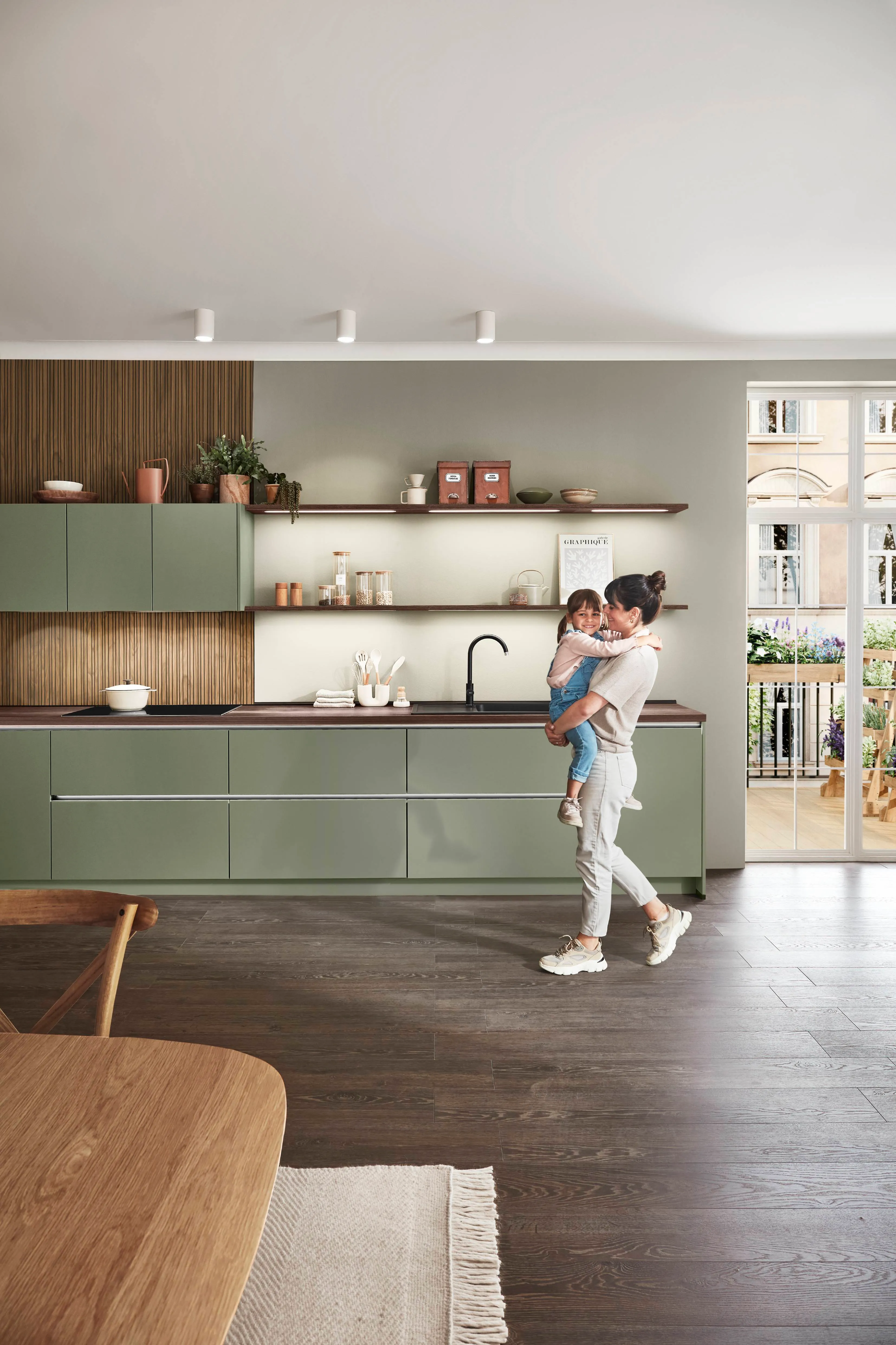 Senso 495 Lacquer, premium honed olive — ambient 12