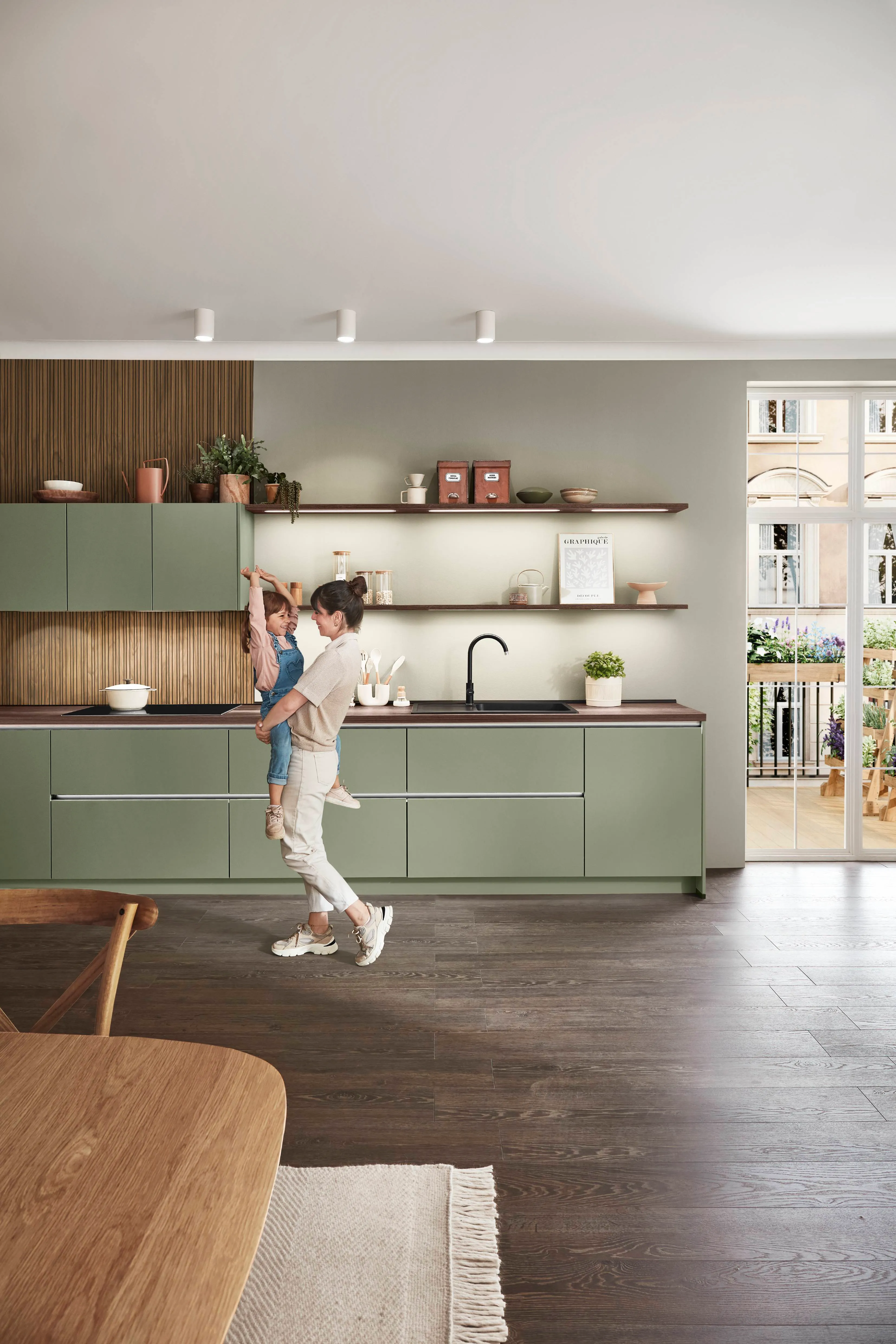 Senso 495 Lacquer, premium honed olive — ambient 13