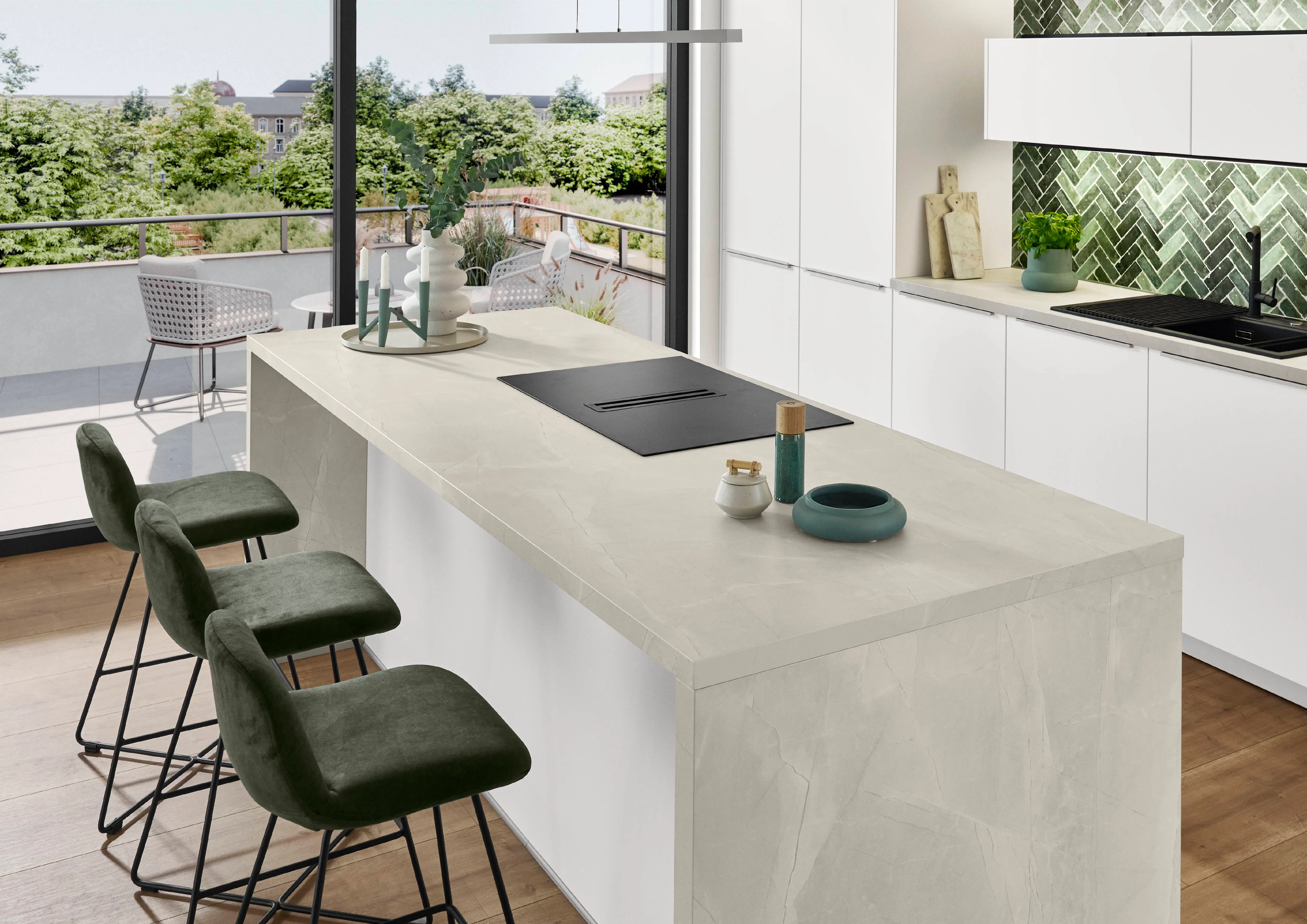 Softline 507 Lacquer, perfect honed alpine white — ambient 5