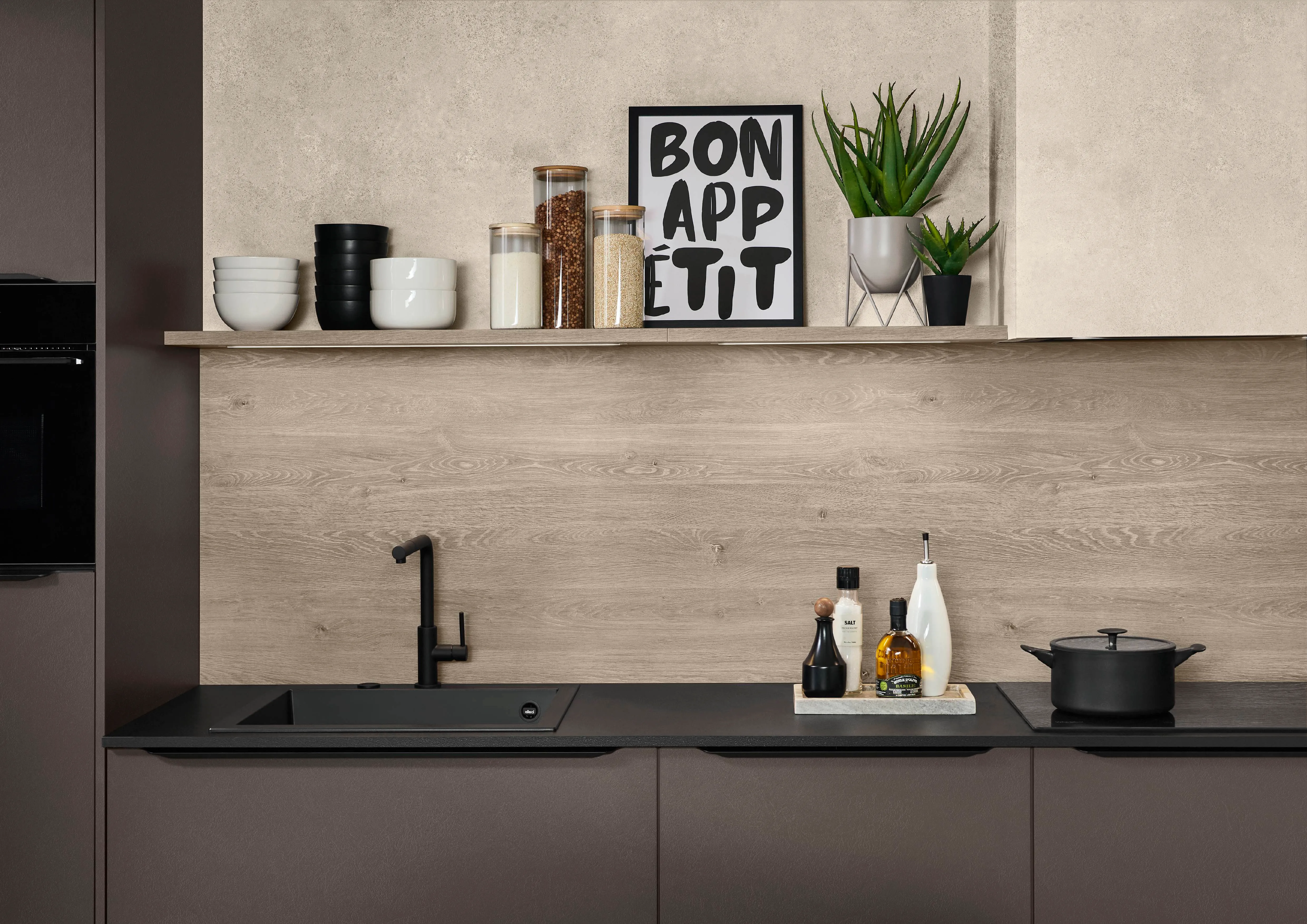 Look 605 Coffee textured — detajl 1