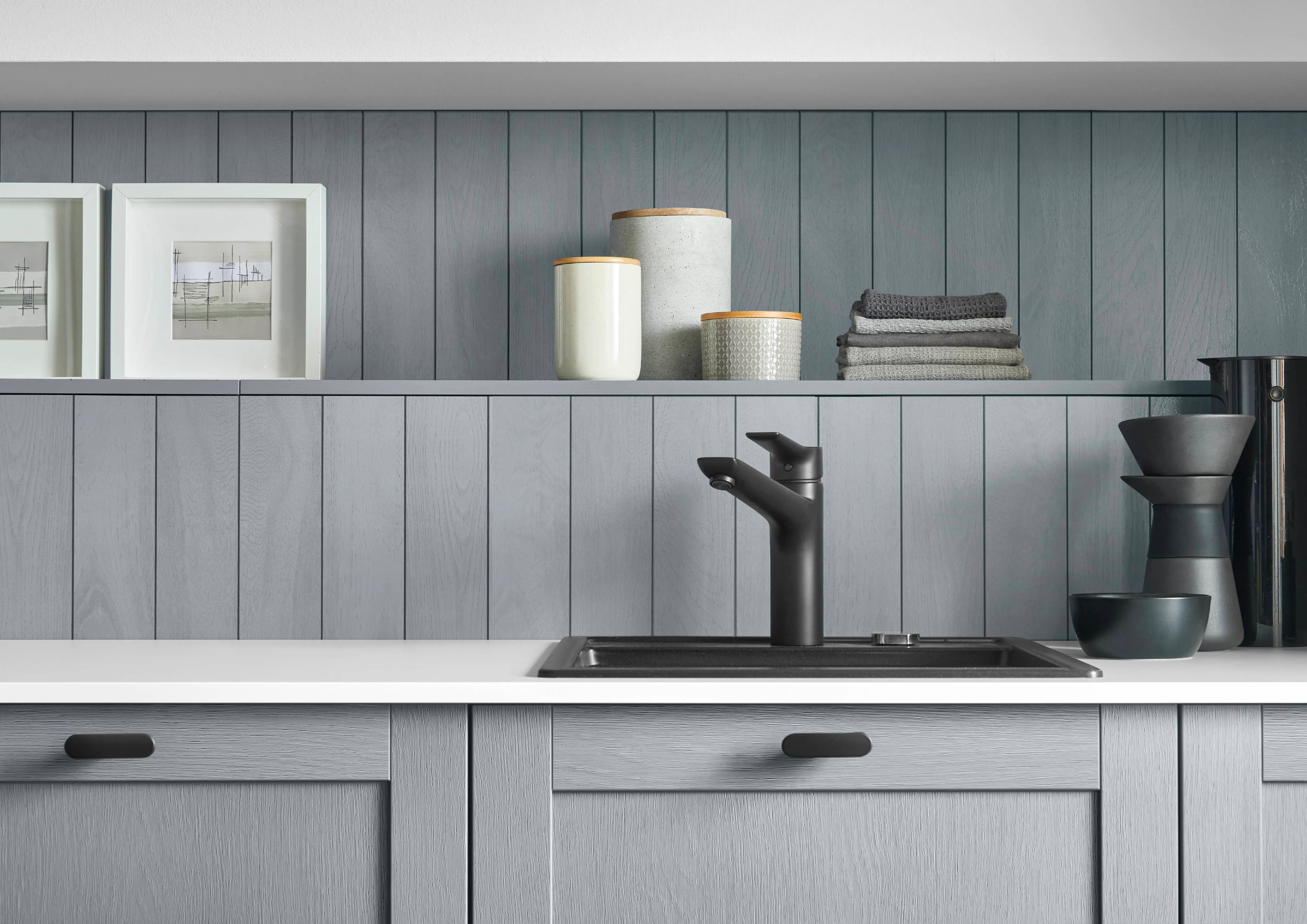 Frame 614 Lacquered laminate, stone blue wood texture — detajl 3