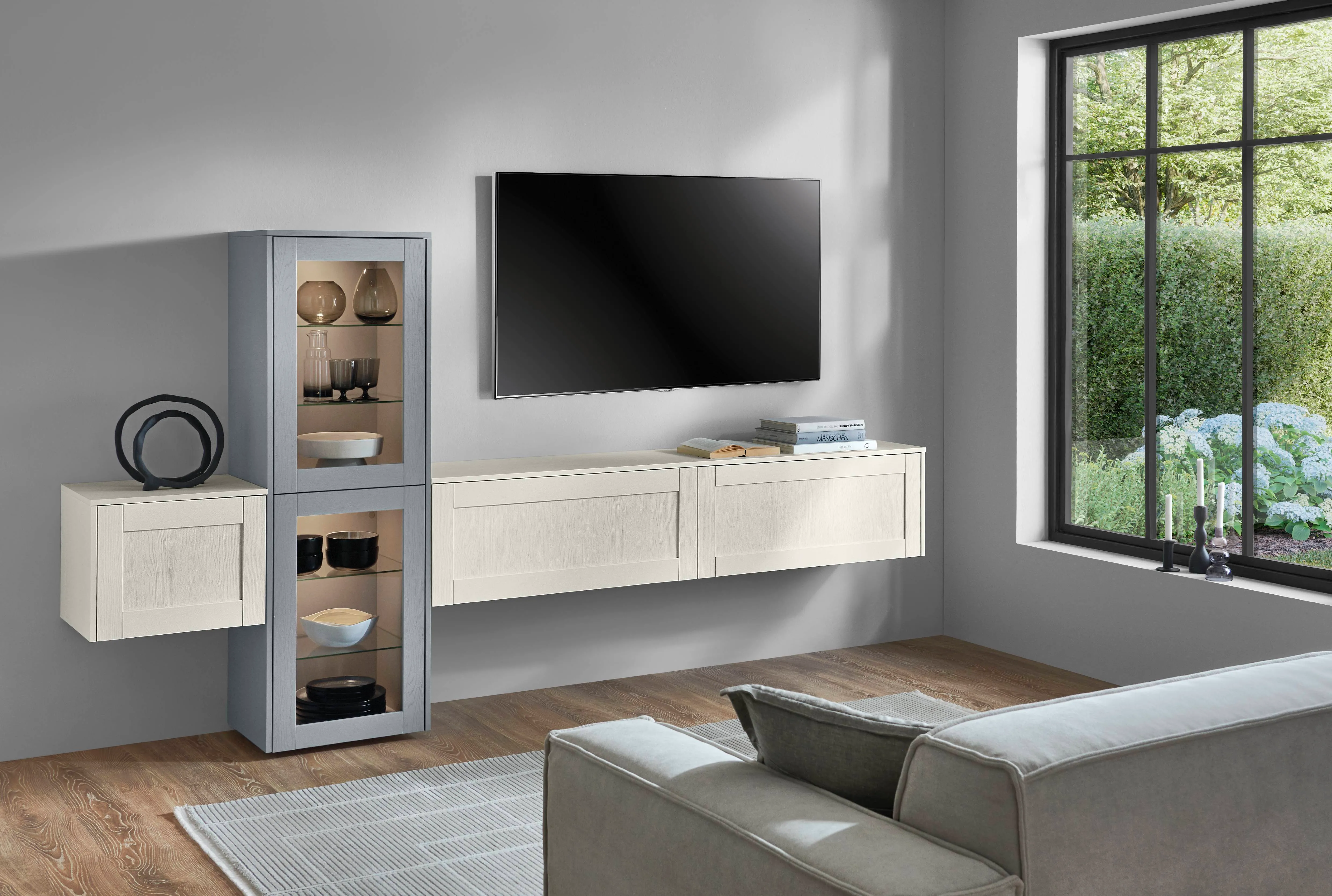 Frame 614 Lacquered laminate, stone blue wood texture — detajl 4