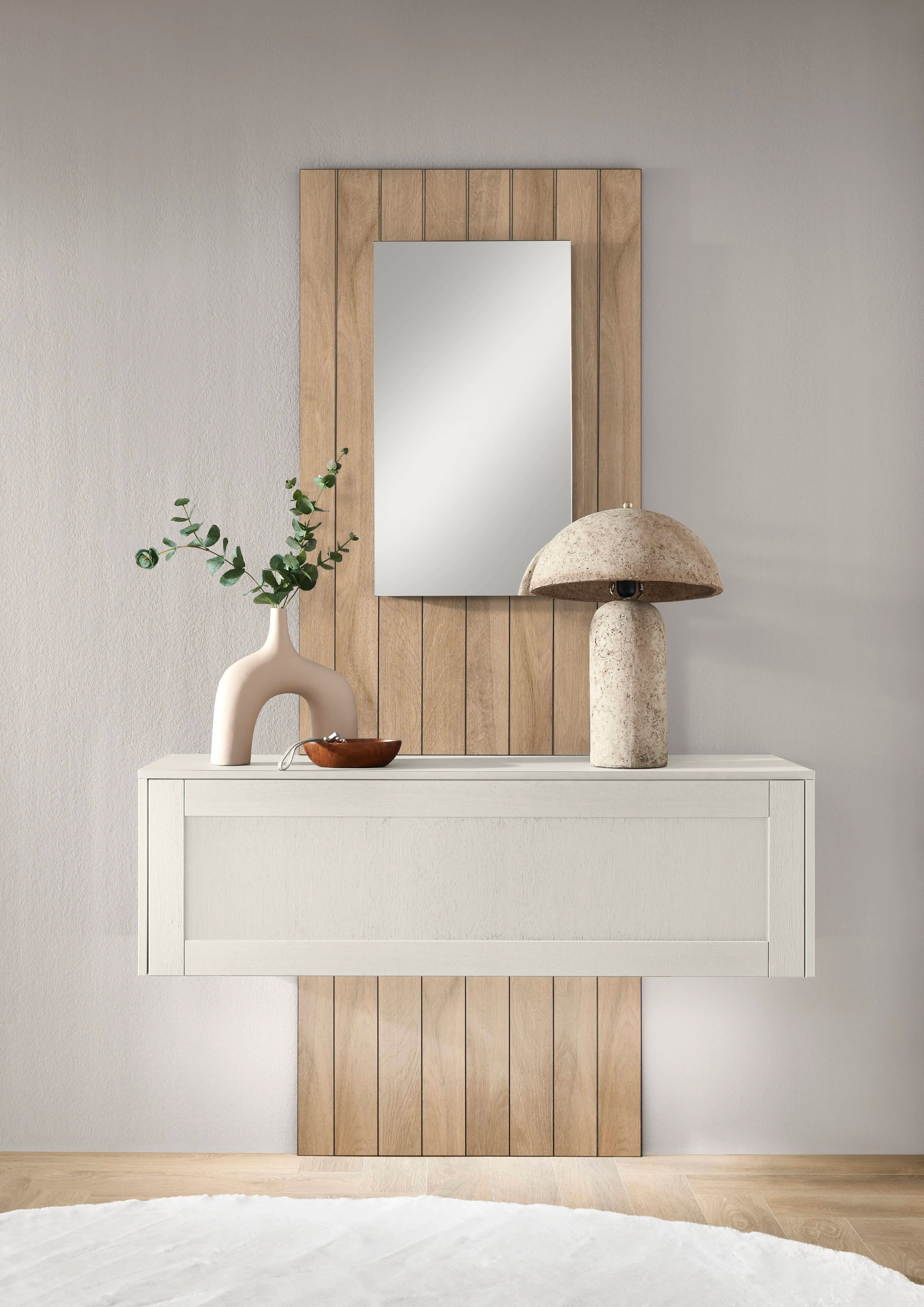 Frame 613 Lacquered laminate, white wood texture — detajl 1