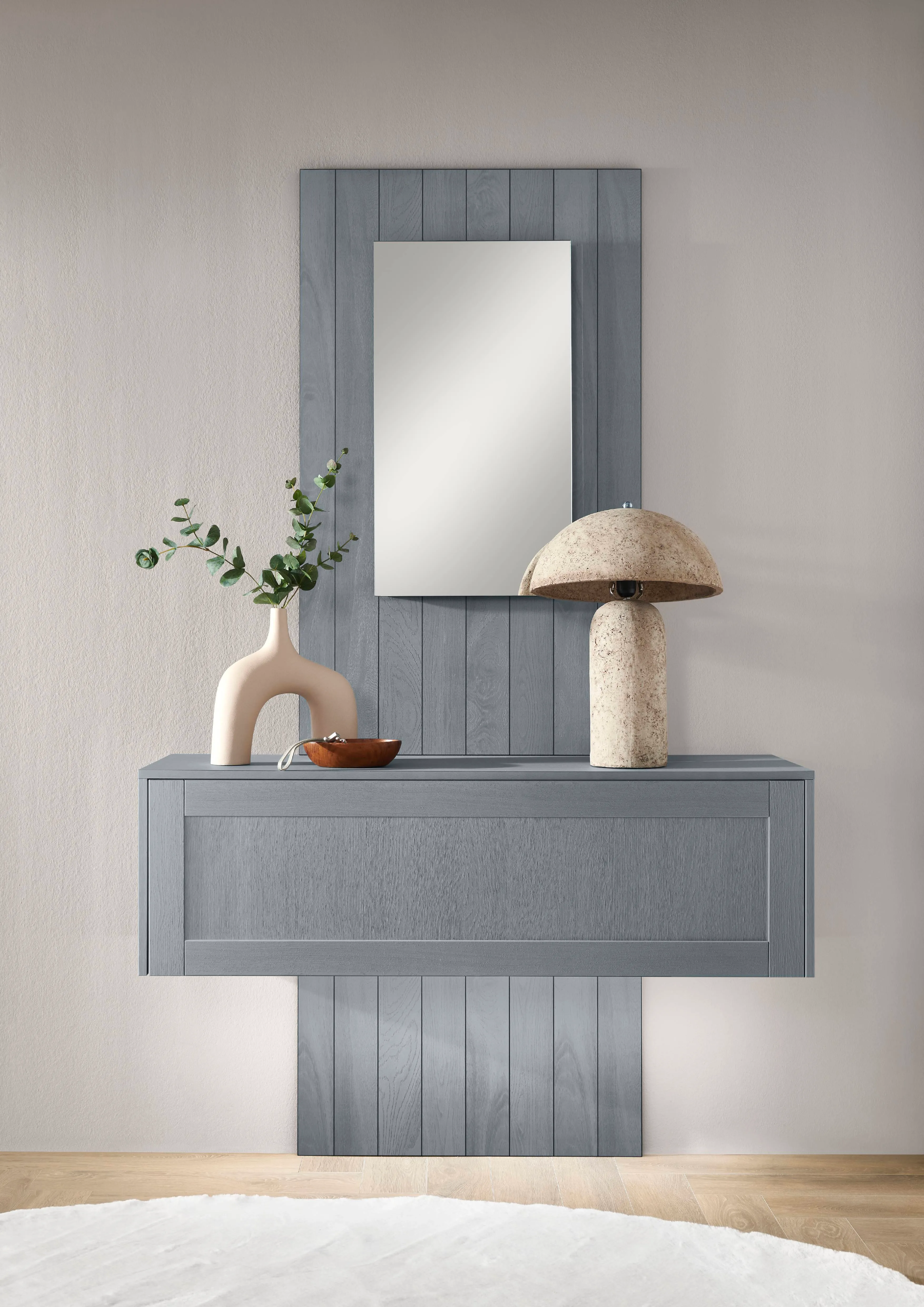 Frame 614 Lacquered laminate, stone blue wood texture — detajl 6