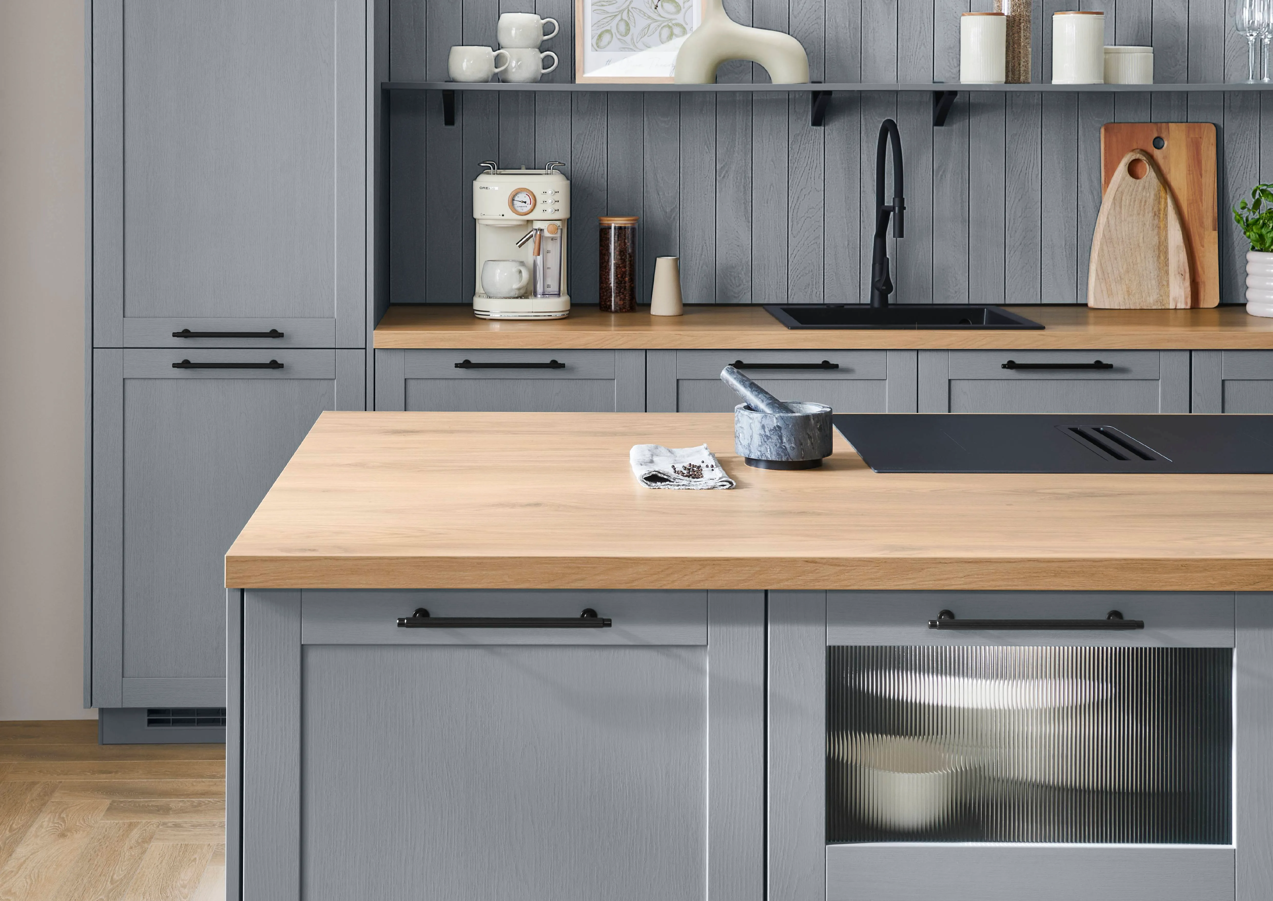 Frame 614 Lacquered laminate, stone blue wood texture — detajl 7