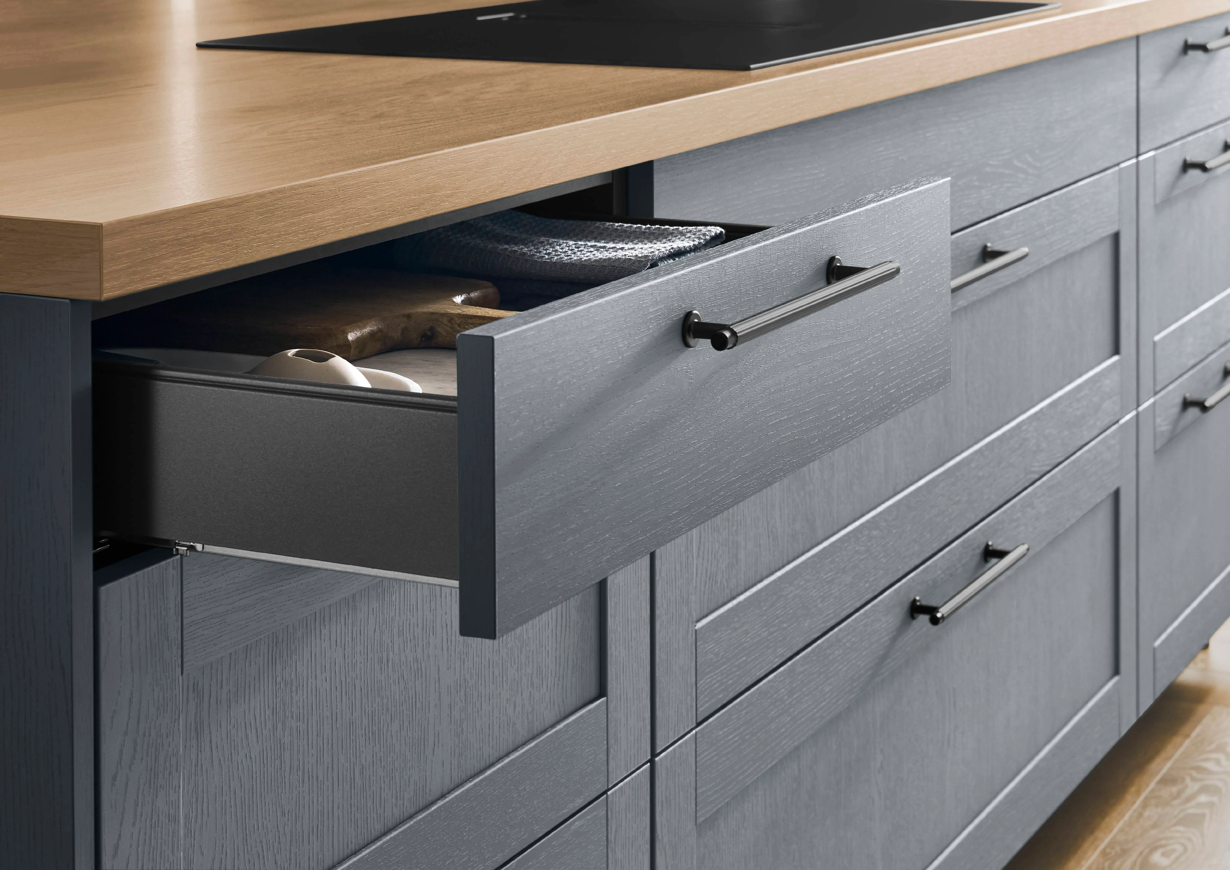 Frame 614 Lacquered laminate, stone blue wood texture — detajl 9