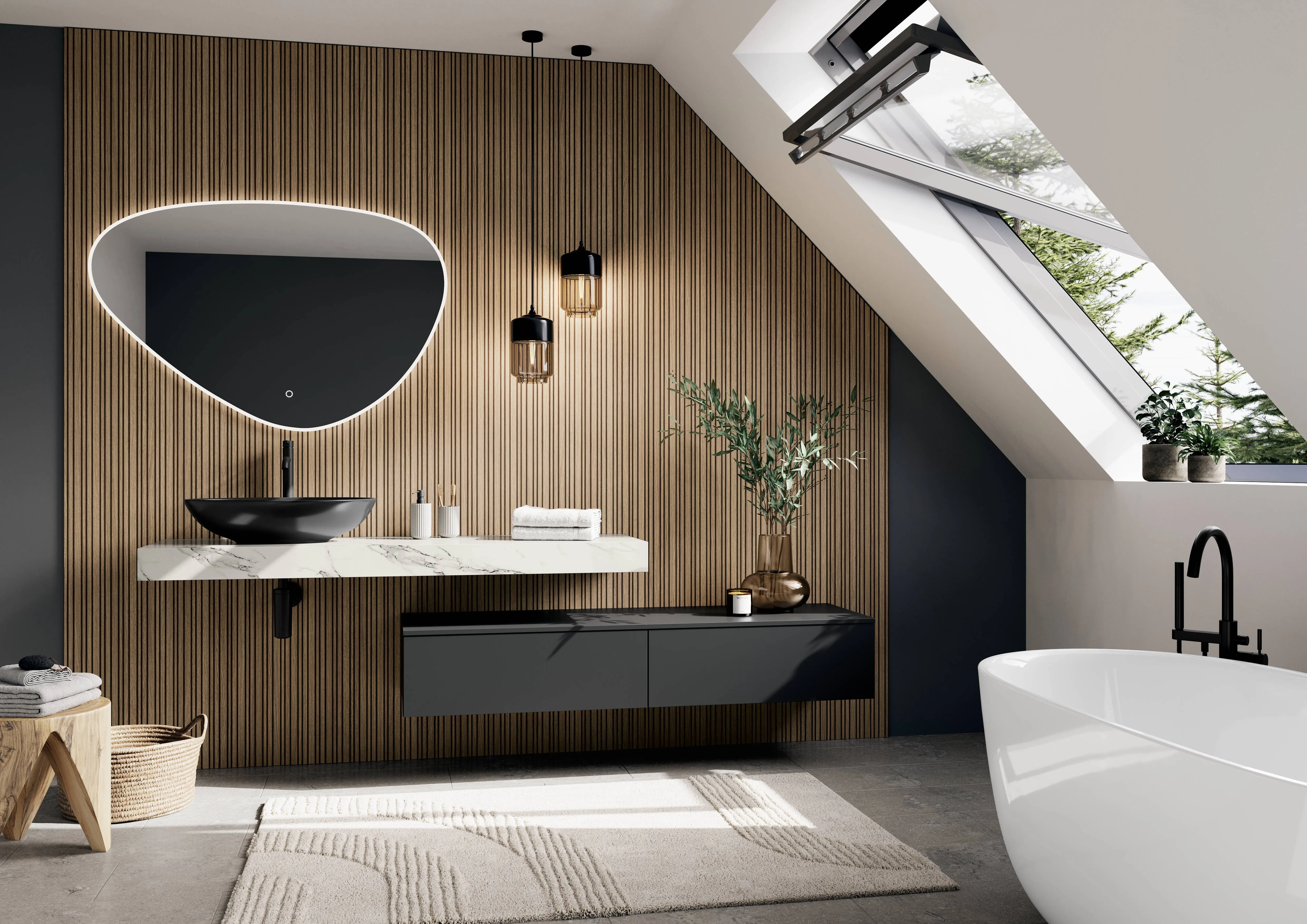 Senso 491 Lacquer, premium honed slate grey — ambient 3